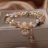 Multi-Color Crystal Wrap Bracelet with Charm