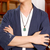 Jade Qilin Pendant Necklace with Red Bead