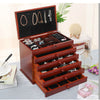 Wooden Jewelry Box with Carved Plum Blossom Lid