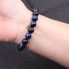 Natural Tiger Eye Bracelet, Polished Stone Beads