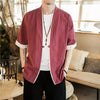 Men's Coat Simple Casual Fall Mid-length Open Front Cardigan