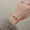 Tiger Jade Red String Bracelet, Chinese Zodiac Lucky Charm