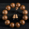 Six-Lines Wood Bead Bracelet with Gourd Charm
