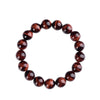 Natural Red Tiger Eye Bead Bracelet, Lightning Pattern