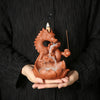 Dragon Lotus Pattern Strength Protection Ceramic Incense Burner Decoration