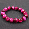 Natural Tiger Eye Bracelet, Polished Stone Beads