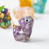Crystal Chip Resin Cat Figurine Desktop Ornament