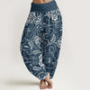 Women's Harem Pants Elastic Waist Floral Print Casual Yoga Trousers