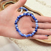 Ceramic Bead Bracelet, Handmade Stretch Elastic Band