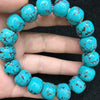 Turquoise Bracelet, Magnesite Inlay, Handmade Beads