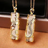 Jade Dragon Phoenix Blessing Harmony Necklace Pendant