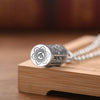 Six True Words Protection Necklace Pendant, Antique Silver Copper