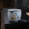Ru Kiln Kung Fu Tea Cup, Moon White Ceramic Teacup