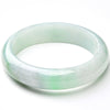 Natural Jade Bangle Bracelet Green and White