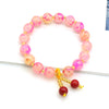 Liuli Glass Bead Bracelet with Cherry Charm