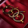 Handwoven Tibetan Style Corn Knot Bracelet with Bell