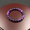 Purple Natural Stone Bracelet, Handmade Geometric Beads
