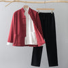 Men's Cotton Linen Tang Suit Jacket Chinese Frog Button Shirt