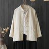 Women's Linen Cotton Chinese Knot Button Shirt