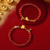 Year of the Sheep Red Agate Bracelet with Sterling Silver Charm