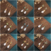 Magnolia Flower Jade Pattern Luck Prosperity Drop Dangle Earrings