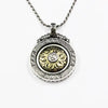 Rotatable Nine Palaces and Eight Trigrams Necklace with Tibetan Mantra