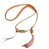 Colorful String Wealth Necklace Pendant Handmade Braided Cord