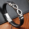 Infinity Braided Leather Bracelet for Men and Women