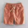 Men's Linen Shorts Drawstring Elastic Waist Pockets