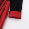 Color Block Lace-Up Design Women's Long Sleeve Midi Dress