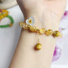 Natural Citrine Flower Charm Bracelet for Women