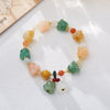 Golden Silk Jade Pixiu Wealth Bracelet