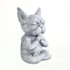 Meditating Dog and Cat Statue, Zen Garden Decor