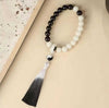Gradient Bodhi Seed Wrist Mala with Lotus and Tassel