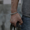 Men's Twisted Braided Cuff Bracelet, Vintage Open Bangle