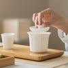 White Porcelain Gaiwan Teacup With Lid And Saucer