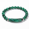 Stone Beads Bracelet with Bridge Charm