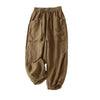 Women's Harem Pants Cotton Linen Capri Trousers