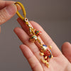 Colorful Koi Fish Hollow Bell Keychain for Wealth and Luck