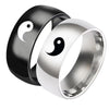 Yin Yang Balance Titanium Steel Couple Ring