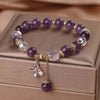 Amethyst Crystal Four Leaf Clover Spiritual Bracelet