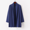 Men's Kimono Long Sleeve Open Front Mid-length Solid Color Spring Fall