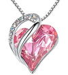 Love Heart Birthstone Necklace Pendant