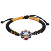 Enamel Lion Charm Braided Bracelet