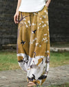 Women's Wide Leg Pants With Pockets, Printed Harem Trousers