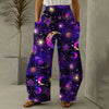Women's Harem Pants Cosmic Sun Moon Star Print Elastic Waist