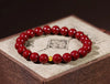 Red Cinnabar Bracelet for Women, Handmade Beaded Jewelry