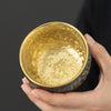 Ceramic Jianzhan Teacup with Gold-tone Interior