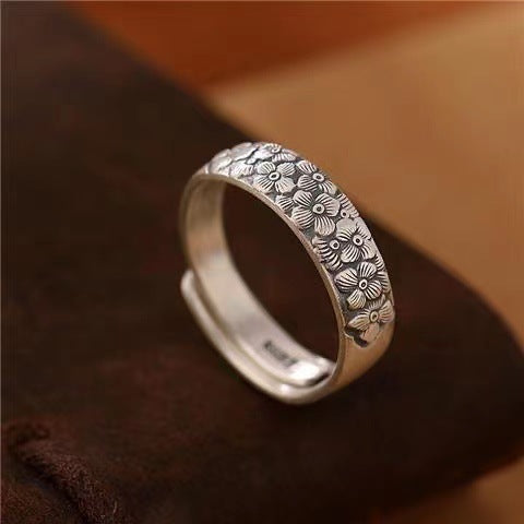 Vintage Auspicious Clouds Pattern Luck Ring