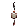 Luminous Wood Keychain with Gourd Charm